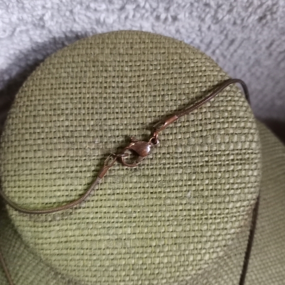 Copper super long knot snake chain dangle lariat necklace - Picture 2 of 4